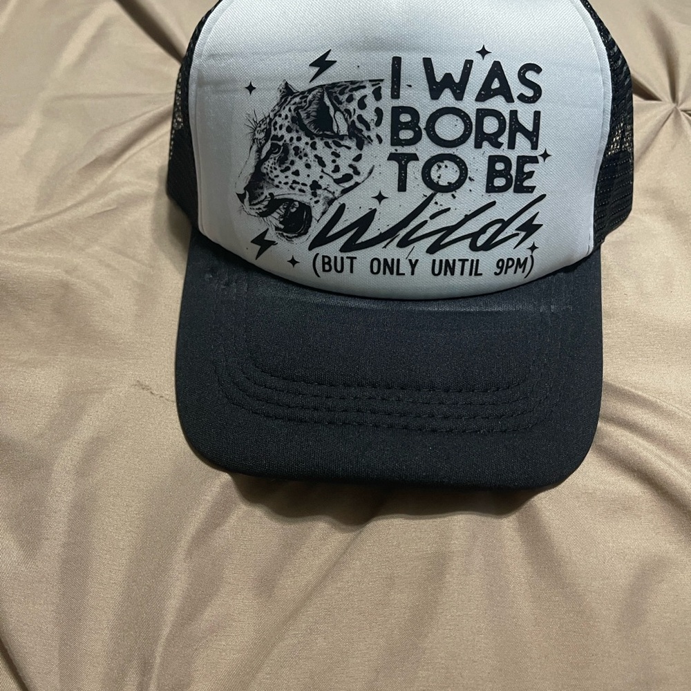 Black and White Graphic Trucker Hat